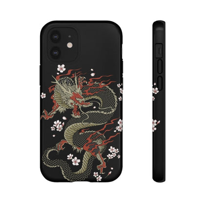 Power Dragon Sakura Impact Resist Phone Case