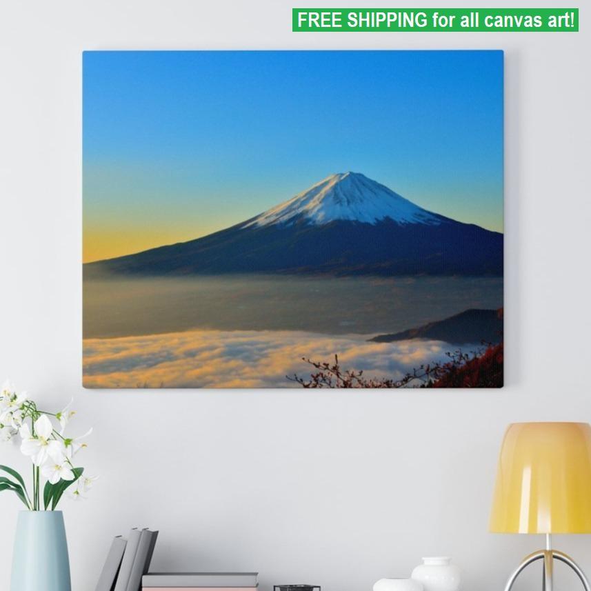 Mt Fuji Mystifying Views (Premium Canvas Art w/ 1.25" Depth Frame Ready To Hang)