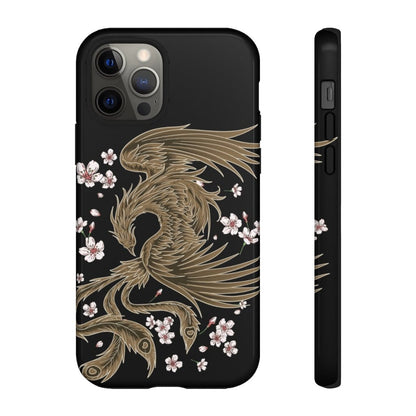 Fiery Phoenix In The Sakura Sky Impact Resist Phone Case