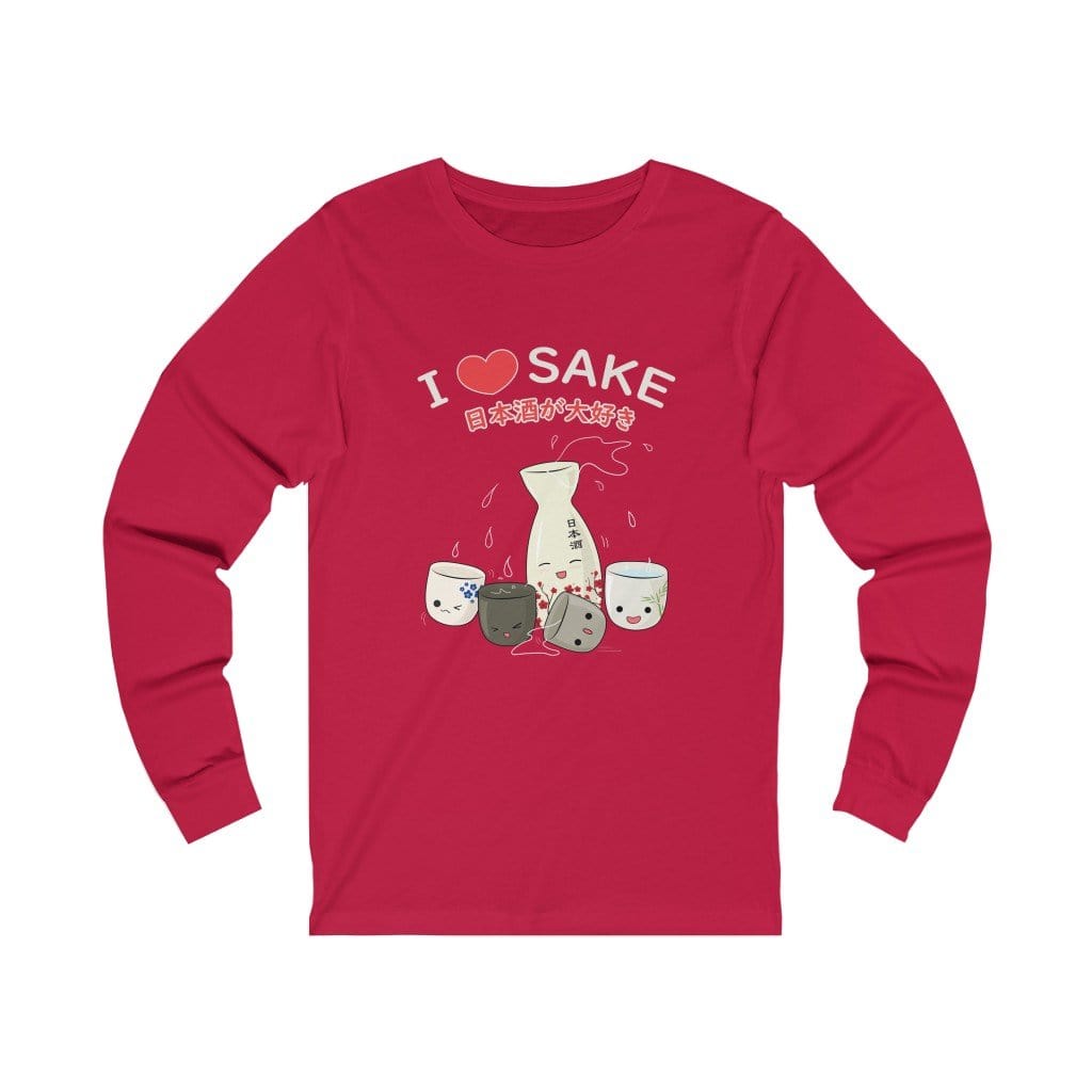 I Love Sake Unisex Long Sleeve Tee