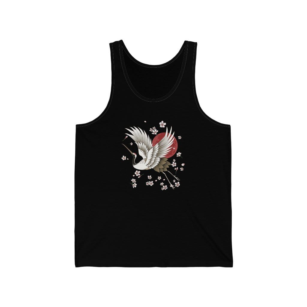 Sakura Graceful Crane Unisex Tank