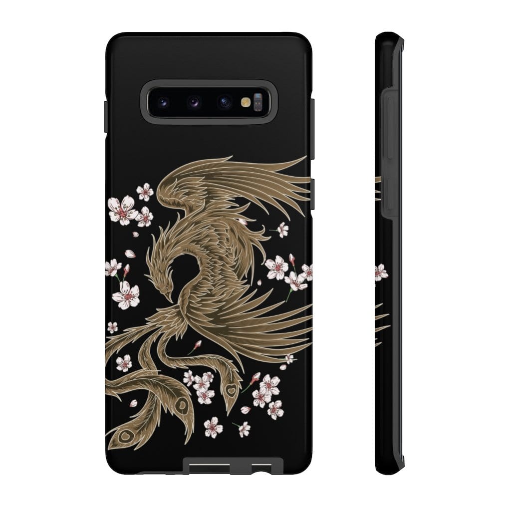 Fiery Phoenix In The Sakura Sky Impact Resist Phone Case