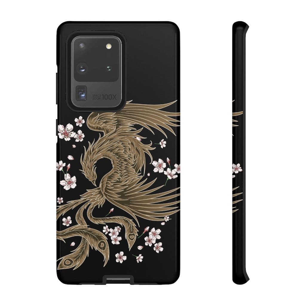 Fiery Phoenix In The Sakura Sky Impact Resist Phone Case