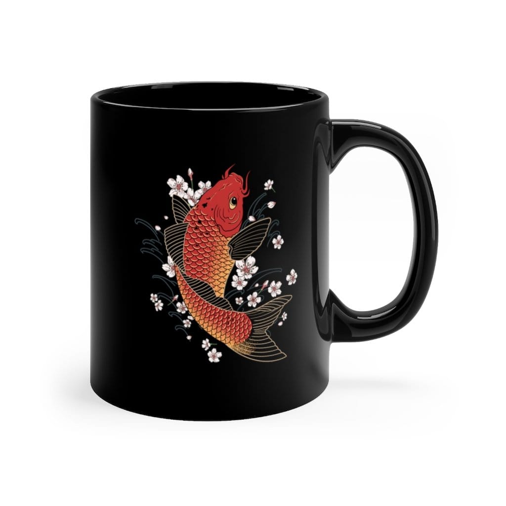 Prosperous Koi In The Sakura Pond Coffee Mug 11oz