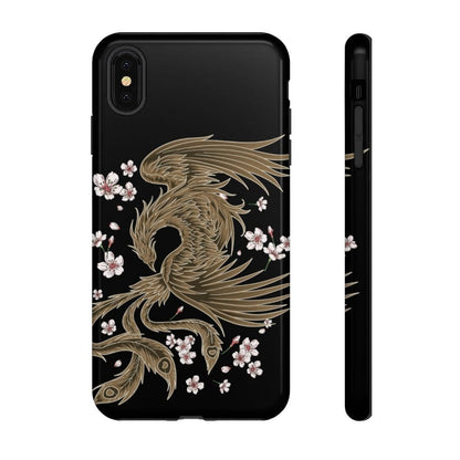 Fiery Phoenix In The Sakura Sky Impact Resist Phone Case