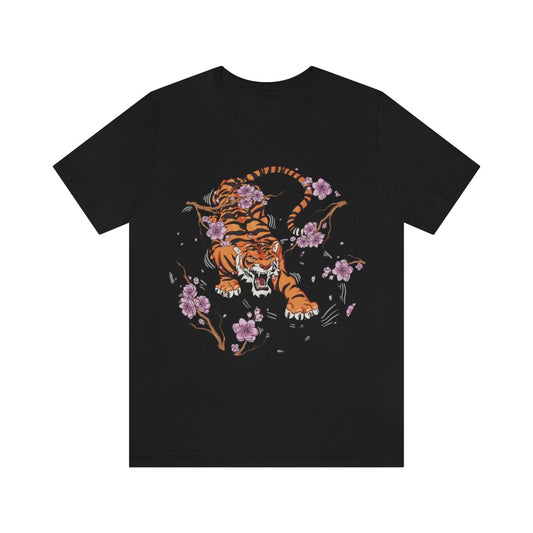 Roaring Sakura Tiger Unisex Tee