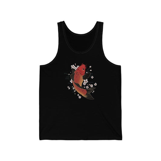 Prosperous Koi In The Sakura Pond Unisex Tank