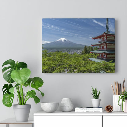 Mt Fuji Lush Summer (Premium Canvas Art w/ 1.25" Depth Frame Ready To Hang)