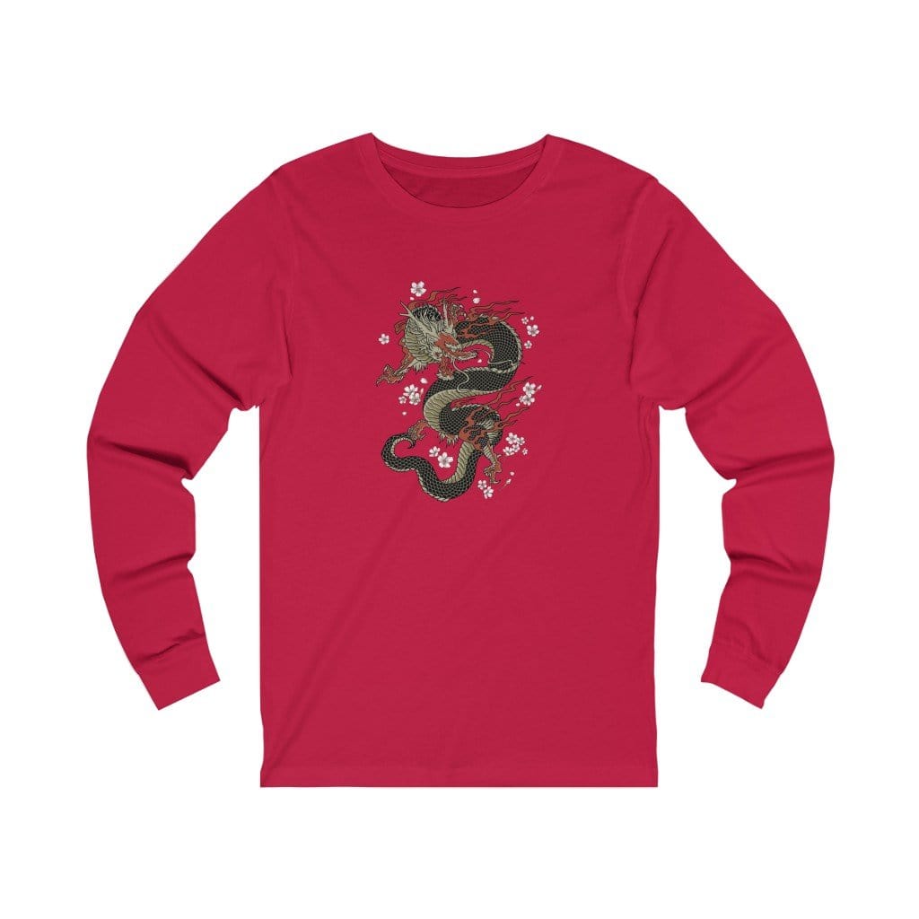 Power Dragon Sakura Unisex Long Sleeve Tee