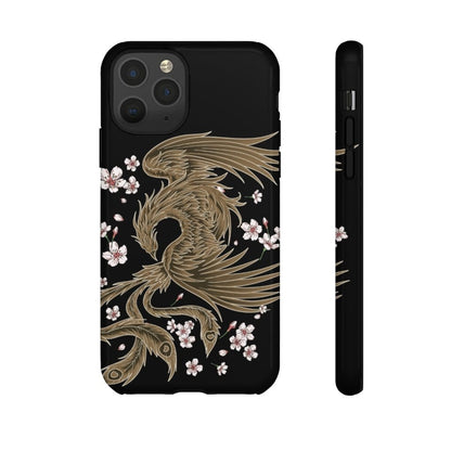 Fiery Phoenix In The Sakura Sky Impact Resist Phone Case