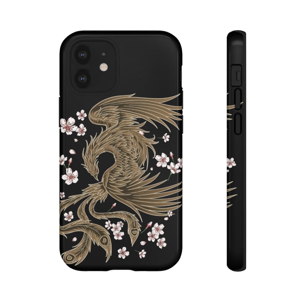 Fiery Phoenix In The Sakura Sky Impact Resist Phone Case