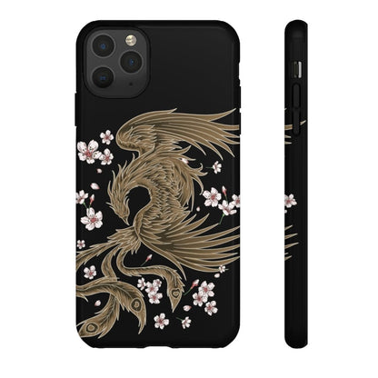 Fiery Phoenix In The Sakura Sky Impact Resist Phone Case