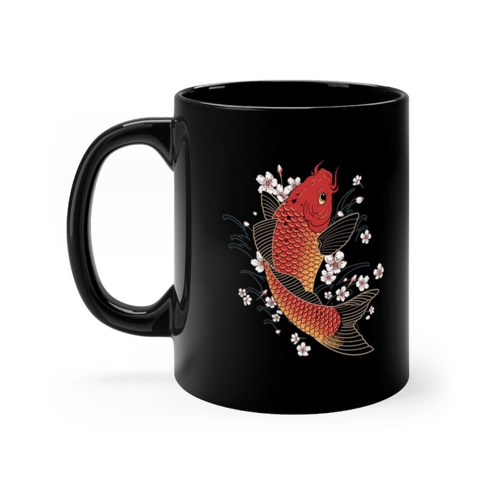 Prosperous Koi In The Sakura Pond Coffee Mug 11oz