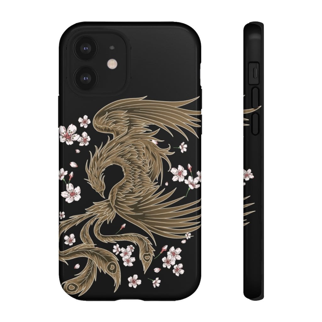 Fiery Phoenix In The Sakura Sky Impact Resist Phone Case