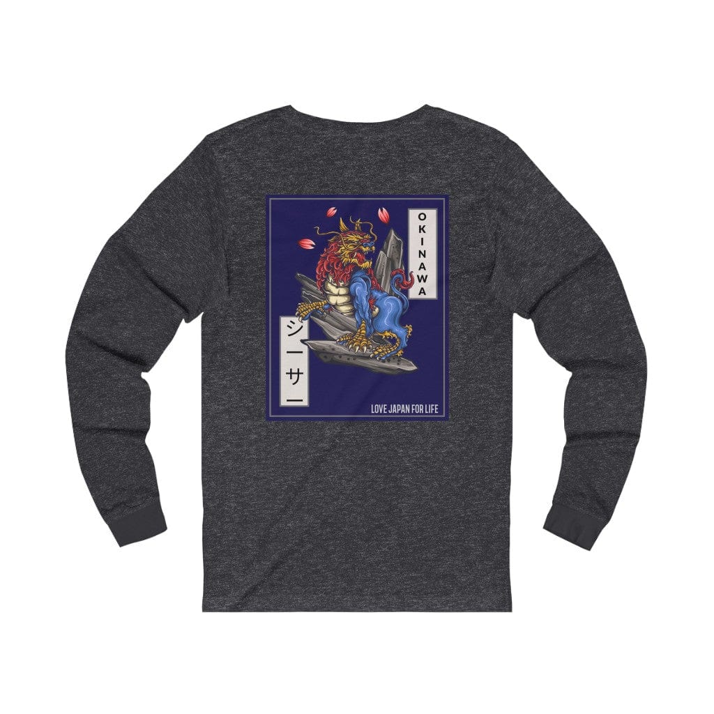 Okinawa Guardian Lion Unisex Long Sleeve Tee (Back Print)