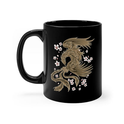 Fiery Phoenix In The Sakura Sky Coffee Mug 11oz