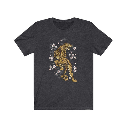 Enchanting Tiger In The Sakura Garden Unisex Tee