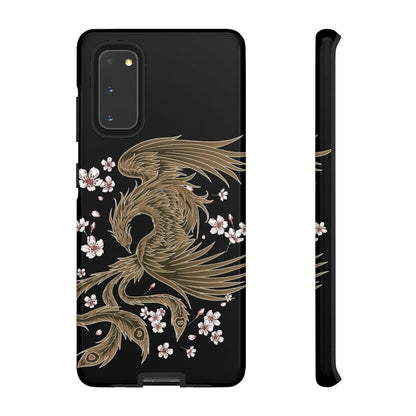 Fiery Phoenix In The Sakura Sky Impact Resist Phone Case