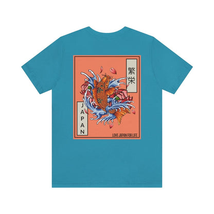 Japanese Prosperous Koi Unisex Tee (Back Print)