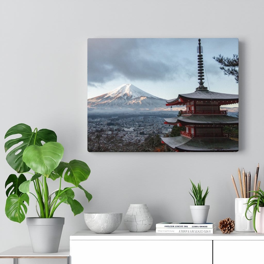 Mt Fuji Enchanted Winter (Premium Canvas Art w/ 1.25" Depth Frame Ready To Hang)