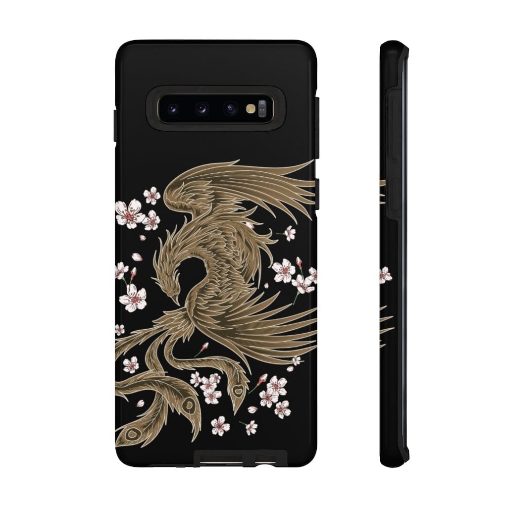 Fiery Phoenix In The Sakura Sky Impact Resist Phone Case