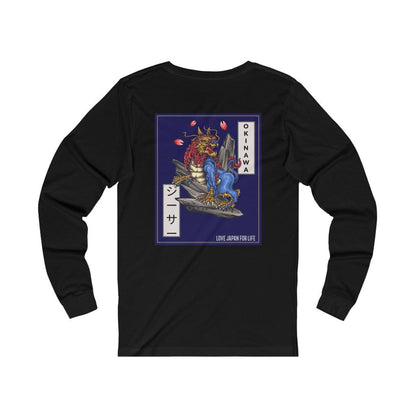 Okinawa Guardian Lion Unisex Long Sleeve Tee (Back Print)