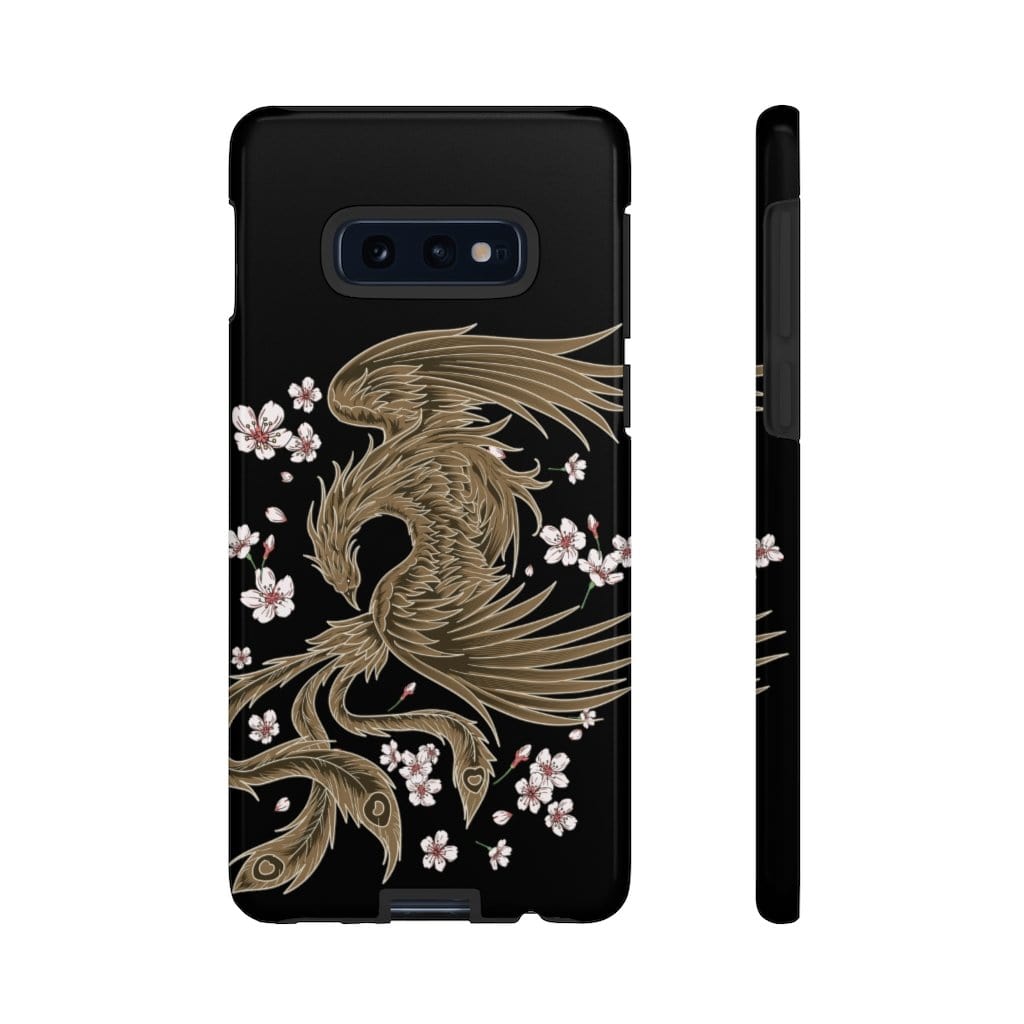 Fiery Phoenix In The Sakura Sky Impact Resist Phone Case